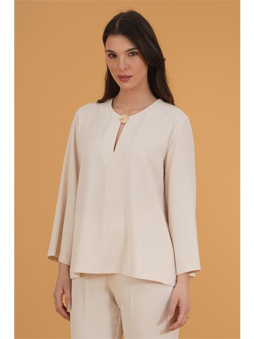 Casacca in viscosa GM by Gai Mattiolo | GM3738BURRO